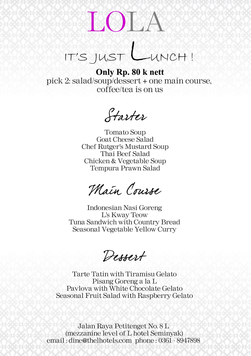 lunch special packages